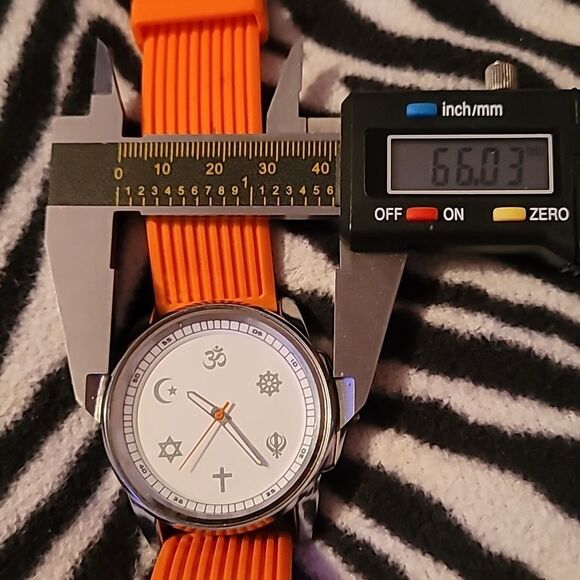 Oneness University Watch Not Casio Like New in Box Silvertibe Case Orange Band - Picture 8 of 8